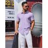 imageCOOFANDY Mens Wrinkle Free Shirts 2025 Short Sleeve Casual Button Down Summer Dress ShirtsLilac
