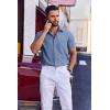 imageCOOFANDY Mens Wrinkle Free Shirts 2025 Short Sleeve Casual Button Down Summer Dress ShirtsNavy