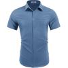 imageCOOFANDY Mens Wrinkle Free Shirts 2025 Short Sleeve Casual Button Down Summer Dress ShirtsNavy