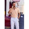 imageCOOFANDY Mens Wrinkle Free Shirts 2025 Short Sleeve Casual Button Down Summer Dress ShirtsOrangepink