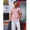 imageCOOFANDY Mens Wrinkle Free Shirts 2025 Short Sleeve Casual Button Down Summer Dress ShirtsPink