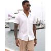imageCOOFANDY Mens Wrinkle Free Shirts 2025 Short Sleeve Casual Button Down Summer Dress ShirtsWhite