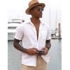 imageCOOFANDY Mens Wrinkle Free Shirts 2025 Short Sleeve Casual Button Down Summer Dress ShirtsWhite