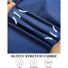 imageCOOFANDY Muscle Fit Dress Shirts for Men Banded Collar Casual Button Down ShirtsBlue