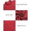 imageCOOFANDY Muscle Fit Dress Shirts for Men Banded Collar Casual Button Down ShirtsBright Red