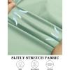 imageCOOFANDY Muscle Fit Dress Shirts for Men Banded Collar Casual Button Down ShirtsLight Green