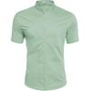 imageCOOFANDY Muscle Fit Dress Shirts for Men Banded Collar Casual Button Down ShirtsLight Green