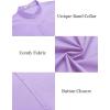 imageCOOFANDY Muscle Fit Dress Shirts for Men Banded Collar Casual Button Down ShirtsLilac
