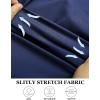 imageCOOFANDY Muscle Fit Dress Shirts for Men Banded Collar Casual Button Down ShirtsNavy