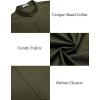 imageCOOFANDY Muscle Fit Dress Shirts for Men Banded Collar Casual Button Down ShirtsOlive Green