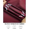 imageCOOFANDY Muscle Fit Dress Shirts for Men Banded Collar Casual Button Down ShirtsRed