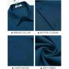 imageCOOFANDY Shirts for Men Short Sleeve Button Down Shirt Casual Summer Beach ShirtDark Blue