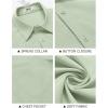 imageCOOFANDY Shirts for Men Short Sleeve Button Down Shirt Casual Summer Beach ShirtLight Green