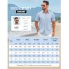imageCOOFANDY Shirts for Men Short Sleeve Button Down Shirt Casual Summer Beach ShirtLight Green