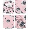 imageCOOFANDY Shirts for Men Short Sleeve Button Down Shirt Casual Summer Beach ShirtPink  Coconut Tree