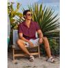 imageCOOFANDY Shirts for Men Short Sleeve Button Down Shirt Casual Summer Beach ShirtsWine Red