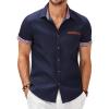 A - Navy Blue - No Pocket
