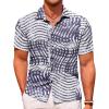 imageCOOFANDY Mens Casual Short Sleeve Button Down Shirt Textured Summer Beach ShirtPrintedpalm Tree