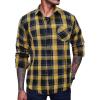 imageCOOFANDY Mens Flannel Plaid Shirts Long Sleeve Casual Cotton Button Down ShirtsYellow