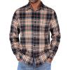 Orange Navy White Plaid