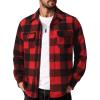 imageCOOFANDY Mens Flannel Shirts Long Sleeve Cotton Plaid Shirt Jacket Casual Button Down Shirt with PocketsWine Red