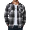 imageCOOFANDY Mens Long Sleeve Flannel Shirts Fashion Plaid Jacket Casual Button Down Shirt with PocketsBlack