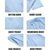imageCOOFANDY Men Linen Sets Outfits 2 Piece Short Sleeve Cuban Shirts Guayabera Linen SuitLight Blue