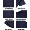 imageCOOFANDY Men Linen Sets Outfits 2 Piece Short Sleeve Cuban Shirts Guayabera Linen SuitNavy Blue