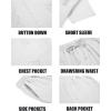 imageCOOFANDY Men Linen Sets Outfits 2 Piece Short Sleeve Cuban Shirts Guayabera Linen SuitWhite