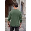 imageCOOFANDY Men Long Sleeve Henley TShirs Casual Basic Lightweight Fashion Shirts Soild Tees with PocketsArmy Green