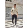 imageCOOFANDY Men Long Sleeve Henley TShirs Casual Basic Lightweight Fashion Shirts Soild Tees with PocketsCoffee