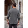 imageCOOFANDY Men Long Sleeve Henley TShirs Casual Basic Lightweight Fashion Shirts Soild Tees with PocketsDark Grey