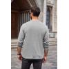 imageCOOFANDY Men Long Sleeve Henley TShirs Casual Basic Lightweight Fashion Shirts Soild Tees with PocketsLight Gray