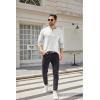 imageCOOFANDY Men Long Sleeve Henley TShirs Casual Basic Lightweight Fashion Shirts Soild Tees with PocketsWhite