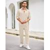 imageCOOFANDY Mens 2 Piece Outfits Casual Long Sleeve Button Down Shirt and Pants Sets Loungewear Streetwear Walking Suits