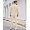 imageCOOFANDY Mens 2 Piece Outfits Casual Long Sleeve Button Down Shirt and Pants Sets Loungewear Streetwear Walking Suits
