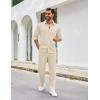 imageCOOFANDY Mens 2 Piece Outfits Casual Long Sleeve Button Down Shirt and Pants Sets Loungewear Streetwear Walking Suits