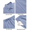 imageCOOFANDY Mens 2 Piece Short Set Cuban Guayabera Shirts Short Sleeve Casual Beach Outfits SetDark Blue