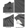 imageCOOFANDY Mens 2 Piece Short Set Cuban Guayabera Shirts Short Sleeve Casual Beach Outfits SetDark Gray