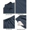 imageCOOFANDY Mens 2 Piece Short Set Cuban Guayabera Shirts Short Sleeve Casual Beach Outfits SetNavy Blue