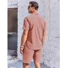 imageCOOFANDY Mens 2 Piece Short Set Cuban Guayabera Shirts Short Sleeve Casual Beach Outfits SetPink