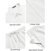 imageCOOFANDY Mens 2 Piece Short Set Cuban Guayabera Shirts Short Sleeve Casual Beach Outfits SetWhite