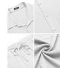 imageCOOFANDY Mens 2 Piece Textured Outfits Beach Button Down Short Sleeve Shirt and Short SetsWhite