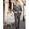 imageCOOFANDY Mens 3 Piece Slim Fit Suits One Button Blazer Vest Suit Pants with Tie