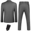 imageCOOFANDY Mens 3 Piece Suits One Button Blazer Jacket Slim Fit Vest Suit Pant with Tie