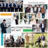 imageCOOFANDY Mens 3 Piece Suits One Button Blazer Jacket Slim Fit Vest Suit Pant with Tie