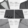 imageCOOFANDY Mens 3 Pieces Slim Fit Suits Classic Solid Jacket Vest Pants Two Button Blazer for Business Wedding Party