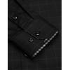 imageCOOFANDY Mens Business Dress Shirt Long Sleeve Slim Fit Casual Button Down Shirt02black  Windowpane
