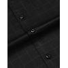imageCOOFANDY Mens Business Dress Shirt Long Sleeve Slim Fit Casual Button Down Shirt02black  Windowpane