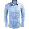 imageCOOFANDY Mens Business Dress Shirt Long Sleeve Slim Fit Casual Button Down Shirt02blue